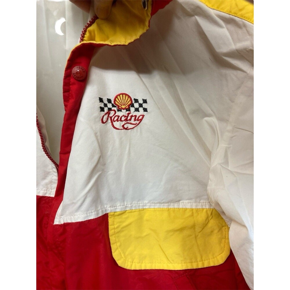 VTG Men's Shell Racing Windbreaker Jacket XL Made In USA - Picture 2 of 4